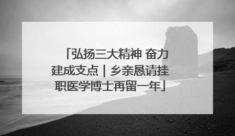 弘扬三大精神 奋力建成支点｜乡亲恳请挂职医学博士再留一年