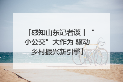 感知山东记者谈丨“小公交”大作为 驱动乡村振兴新引擎