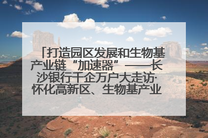 打造园区发展和生物基产业链“加速器”——长沙银行千企万户大走访·怀化高新区、生物基产业链专场活动举行