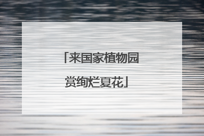 来国家植物园 赏绚烂夏花