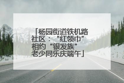 杨园街道铁机路社区：“红领巾”相约“银发族” 老少同乐庆端午