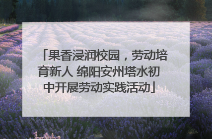 果香浸润校园，劳动培育新人 绵阳安州塔水初中开展劳动实践活动