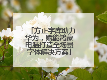 方正字库助力华为，赋能鸿蒙电脑打造全场景字体解决方案