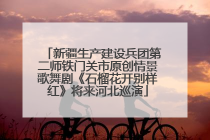新疆生产建设兵团第二师铁门关市原创情景歌舞剧《石榴花开别样红》将来河北巡演