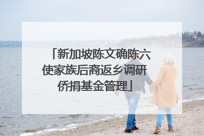 新加坡陈文确陈六使家族后裔返乡调研侨捐基金管理