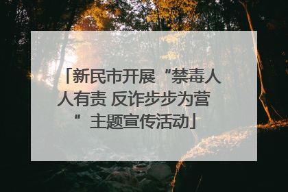 新民市开展“禁毒人人有责 反诈步步为营”主题宣传活动