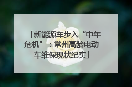 新能源车步入“中年危机”：常州高龄电动车维保现状纪实