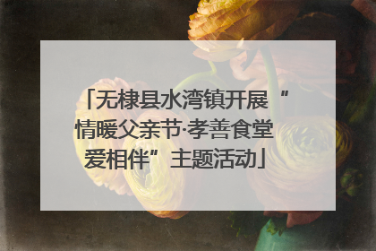 无棣县水湾镇开展“情暖父亲节·孝善食堂爱相伴”主题活动