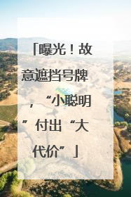曝光！故意遮挡号牌，“小聪明”付出“大代价”