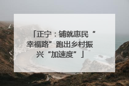 正宁：铺就惠民“幸福路”跑出乡村振兴“加速度”