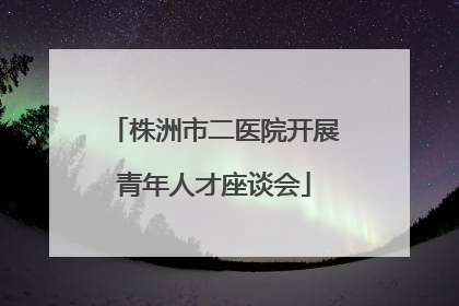 株洲市二医院开展青年人才座谈会