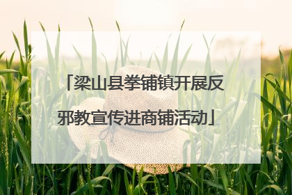 梁山县拳铺镇开展反邪教宣传进商铺活动
