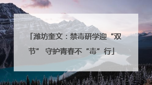 潍坊奎文：禁毒研学迎“双节” 守护青春不“毒”行