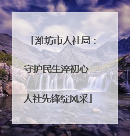 潍坊市人社局：守护民生淬初心 人社先锋绽风采