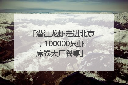 潜江龙虾走进北京，100000只虾席卷大厂餐桌