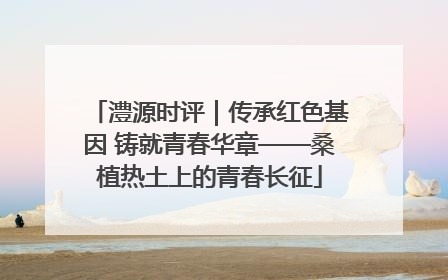 澧源时评｜传承红色基因 铸就青春华章——桑植热土上的青春长征
