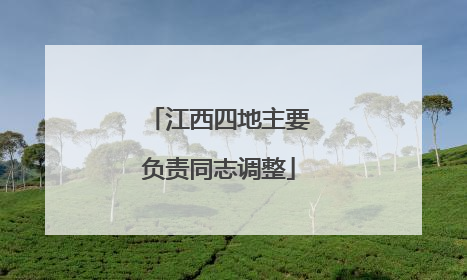 江西四地主要负责同志调整