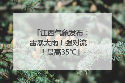 江西气象发布：雷暴大雨！强对流！最高35℃