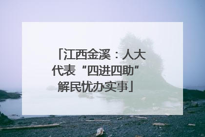 江西金溪：人大代表“四进四助”解民忧办实事
