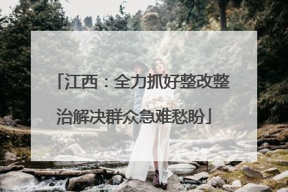 江西：全力抓好整改整治解决群众急难愁盼
