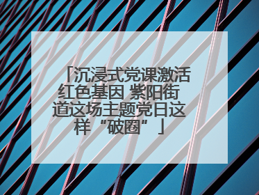 沉浸式党课激活红色基因 紫阳街道这场主题党日这样“破圈”
