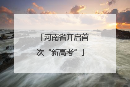 河南省开启首次“新高考”