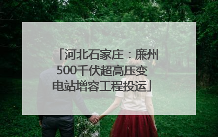 河北石家庄：廉州500千伏超高压变电站增容工程投运