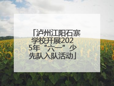 泸州江阳石寨学校开展2025年“六一”少先队入队活动