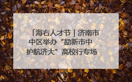 海右人才节｜济南市中区举办“励新市中 护航济大”高校行专场活动暨“青年人才 乐享市中”品牌推介会