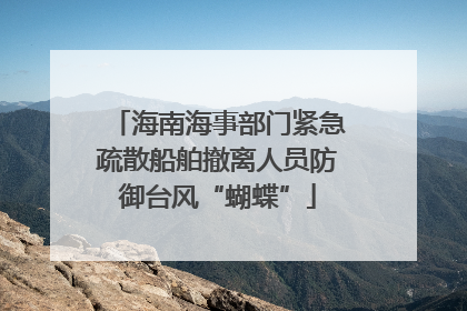 海南海事部门紧急疏散船舶撤离人员防御台风“蝴蝶”