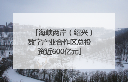 海峡两岸（绍兴）数字产业合作区总投资近600亿元