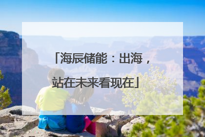 海辰储能：出海，站在未来看现在