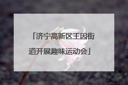 济宁高新区王因街道开展趣味运动会