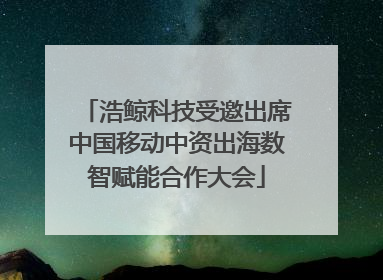 浩鲸科技受邀出席中国移动中资出海数智赋能合作大会