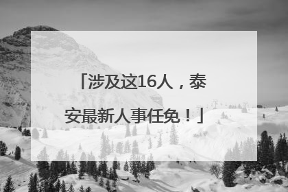 涉及这16人，泰安最新人事任免！