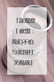 深观察丨欧盟：我们不怕与美国打关税战