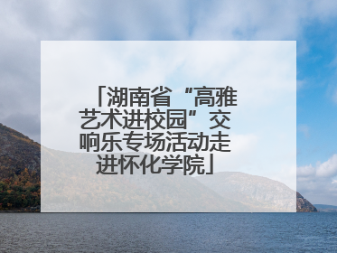 湖南省“高雅艺术进校园”交响乐专场活动走进怀化学院