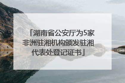湖南省公安厅为5家非洲驻湘机构颁发驻湘代表处登记证书