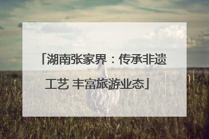 湖南张家界：传承非遗工艺 丰富旅游业态