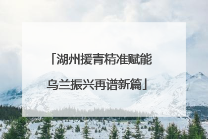 湖州援青精准赋能 乌兰振兴再谱新篇