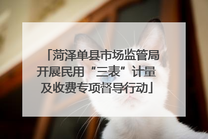 菏泽单县市场监管局开展民用“三表”计量及收费专项督导行动
