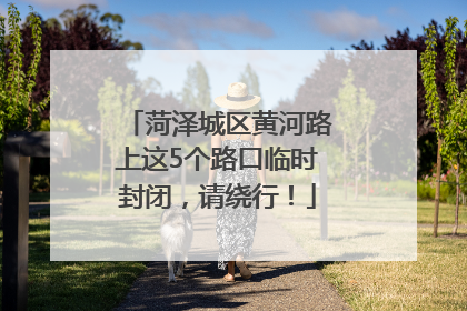 菏泽城区黄河路上这5个路口临时封闭，请绕行！