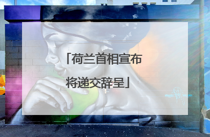 荷兰首相宣布将递交辞呈