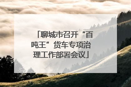 聊城市召开“百吨王”货车专项治理工作部署会议