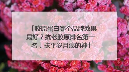 胶原蛋白哪个品牌效果最好？抗老胶原排名第一名，抹平岁月痕的神