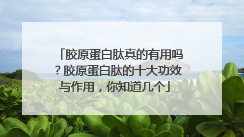 胶原蛋白肽真的有用吗？胶原蛋白肽的十大功效与作用，你知道几个