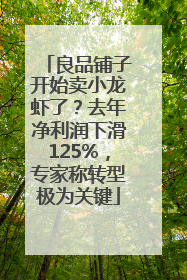良品铺子开始卖小龙虾了？去年净利润下滑125%，专家称转型极为关键