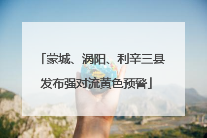 蒙城、涡阳、利辛三县发布强对流黄色预警