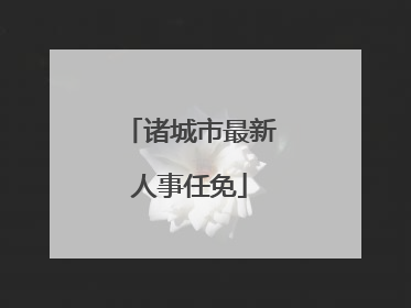 诸城市最新人事任免