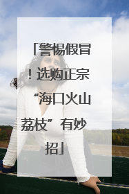 警惕假冒！选购正宗“海口火山荔枝”有妙招